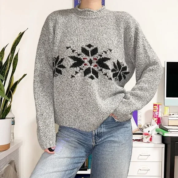 Vintage 90s Mockneck Sweater - Picture 4 of 7